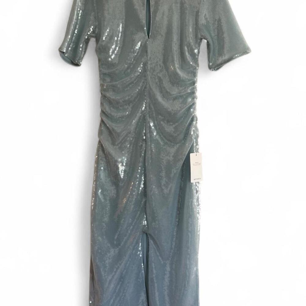 NWT Ganni light blue sequin midi dress *see desc